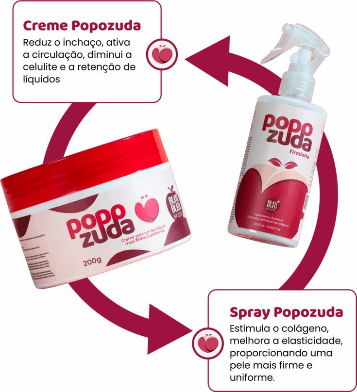 🍑 POPozuda COMPLETO  (Popozuda Creme + Spray Popozuda)